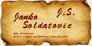 Janko Soldatović vizit kartica